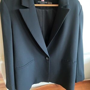 Alice + Olivia Black Classic Tailored Blazer Size 6